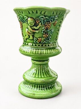Vintage 1950’s Lefton Ceramics cherub and grapevine candle holder, planter, bowl